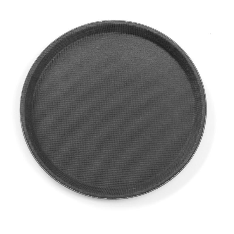 Plateau de service, rond, antidérapant
