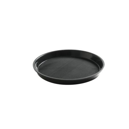 Plateau de service, rond, antidérapant, bord haut - 1
