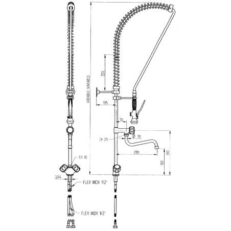 Pre-rinse tap - 2