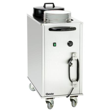Plate dispenser, electrically heated