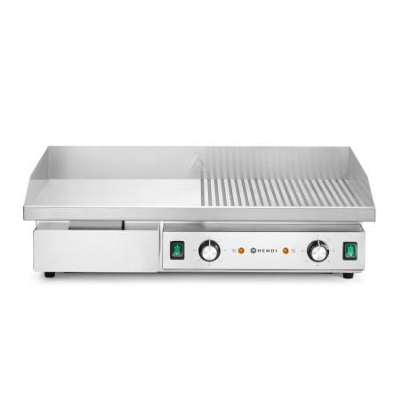 Grill, moitié lisse, moitié rainurée