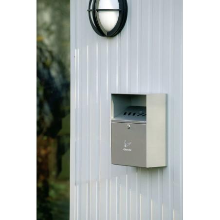 Wall-mounted ashtray, silver - 3