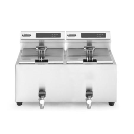 Friteuse Profi Line avec robinet de vidange numérique - 2 x 8 l - 1