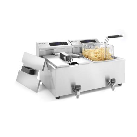 Friteuse Profi Line avec robinet de vidange numérique - 2 x 8 l - 3