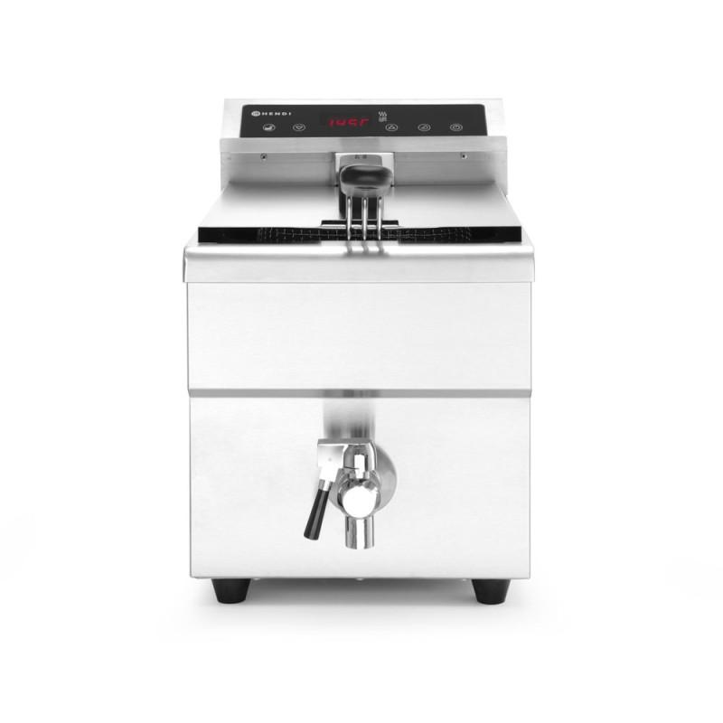 Induction deep fryer with drain tap, 8 l