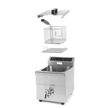 Induction deep fryer with drain tap, 8 l - 3