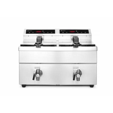 Friteuse à induction avec robinet de vidange - 2 x 8 l - 2