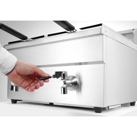 Friteuse à induction avec robinet de vidange - 2 x 8 l - 3