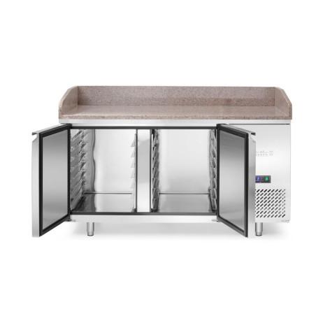 Pizza cooling table with granite worktop, 2 doors - 3