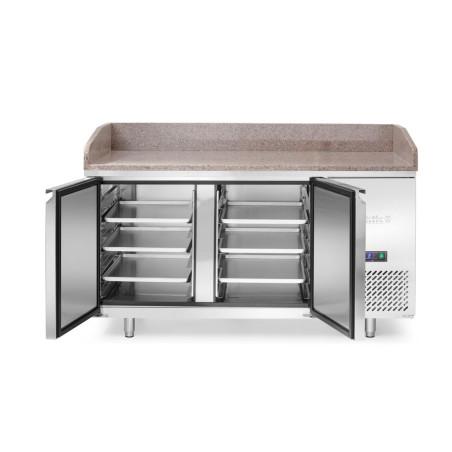 Pizza cooling table with granite worktop, 2 doors - 4