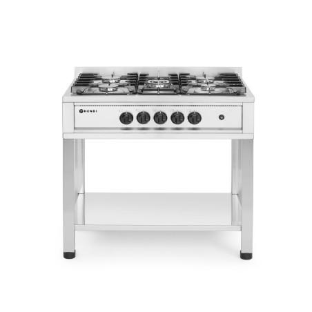 Gas cooker - 5 burners, open frame
