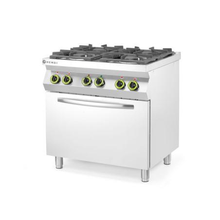 Cuisinière à gaz Kitchen Line - 4 feux avec four à convection GN 1/1 - 2