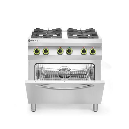 Cuisinière à gaz Kitchen Line - 4 feux avec four à convection GN 1/1 - 3