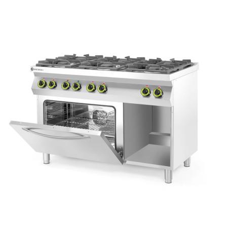 Cuisinière à gaz Kitchen Line - 6 feux avec four à convection GN 1/1 - 3