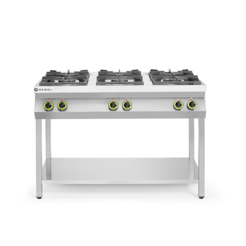 Gas cooker 6-burner open stand
