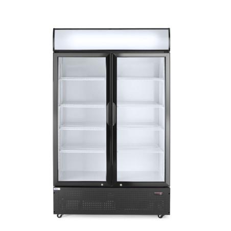 Armoire réfrigérée avec caisson lumineux, double porte - 1