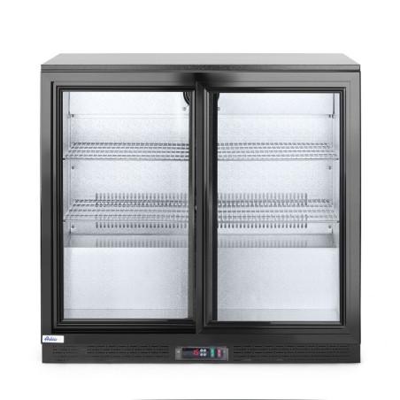 Back bar refrigerator with double sliding doors - 1