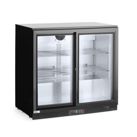 Back bar refrigerator with double sliding doors - 2