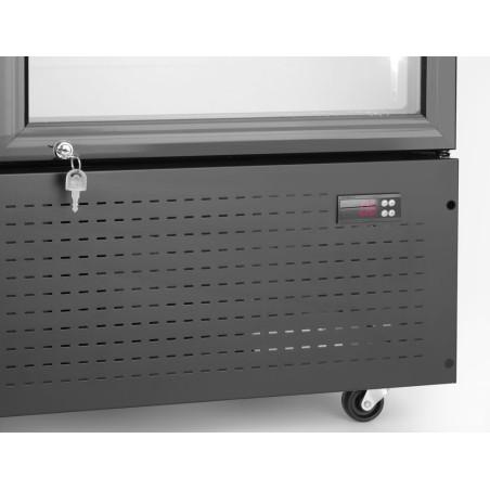 Back bar refrigerator with a backlit panel, double-door - 4