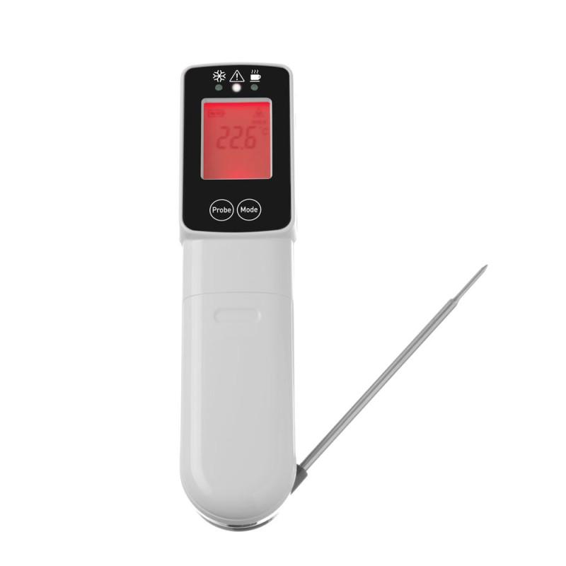 Infrared thermometer with probe