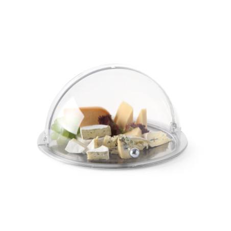 Vitrine ronde à couvercle coulissant roll-top - 2