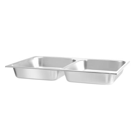 Bac GN 1/1 pour chafing dish avec 2 compartiments - 1