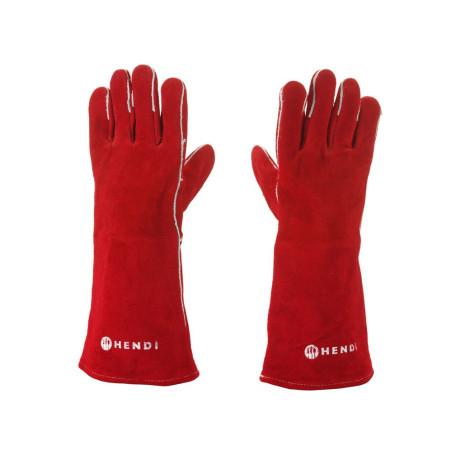 Heat resistant gloves, leather - 2