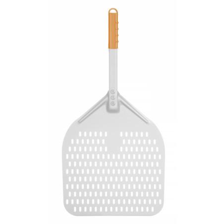 Pizza peel with short handle, squared, perforated - 2