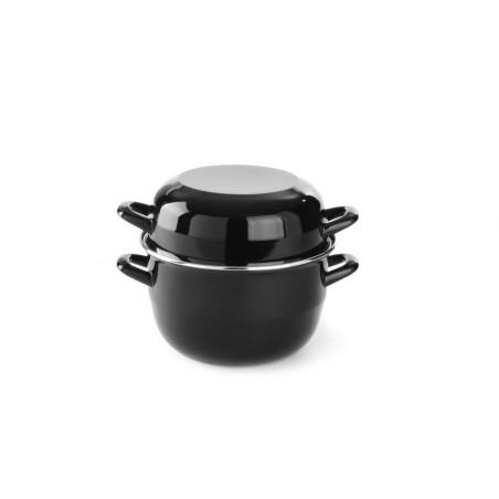 Cocotte à moules émaillée - avec couvercle - 2