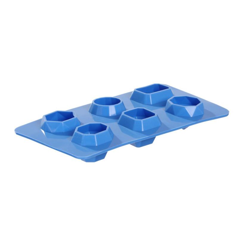 Ice cube mould gem-shaped