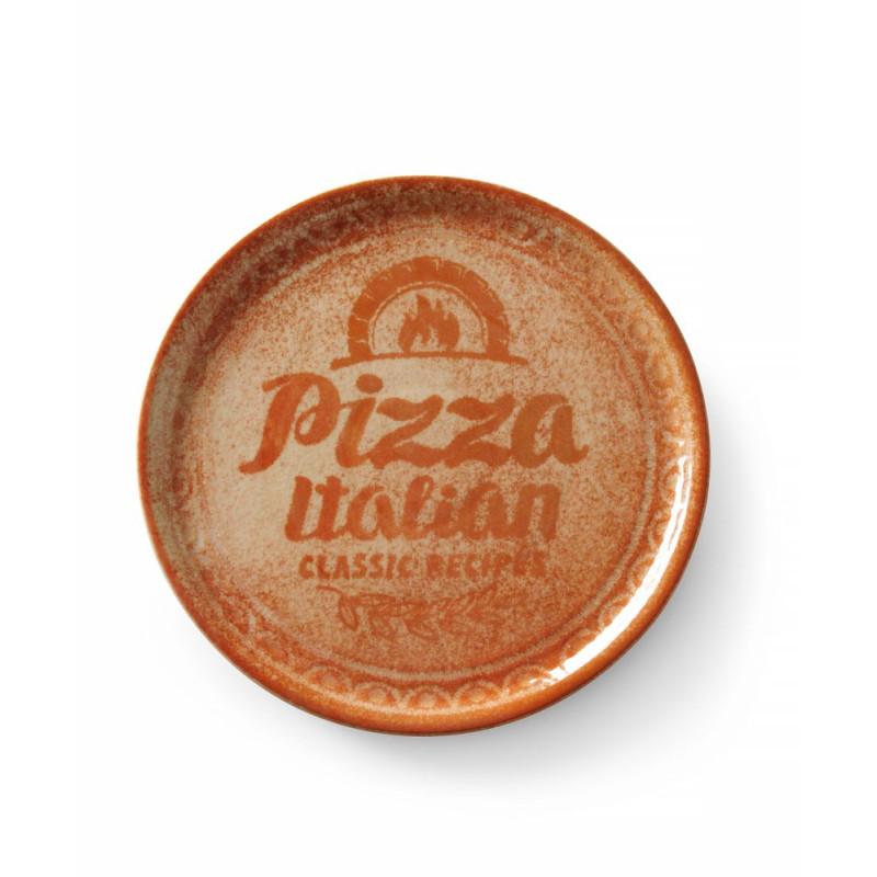 Pizza plate Recipe Collection Brick Red
