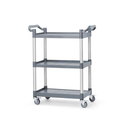 3-shelf polypropylene service cart, small - 2