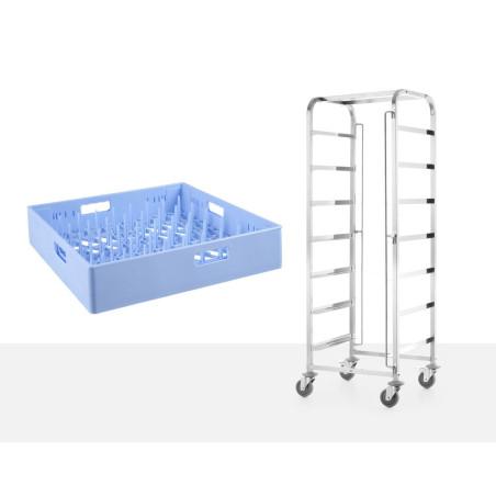 Mobile trolley for dishwasher baskets - 7 x 500x500 mm - 3