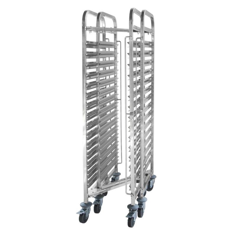 Chariot porte-plateaux emboîtable- 15 x GN 1/1