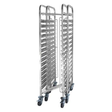 Chariot porte-plateaux emboîtable- 15 x GN 1/1 - 1