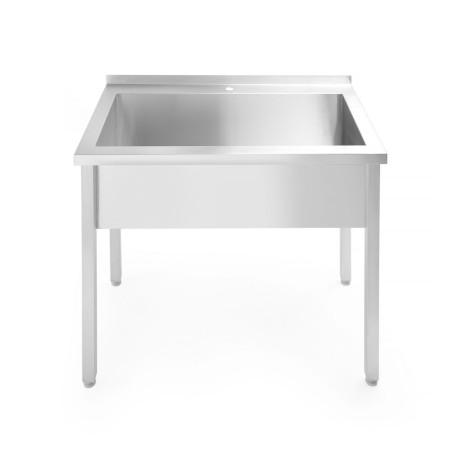 Table avec bac de lavage simple, sans dosseret