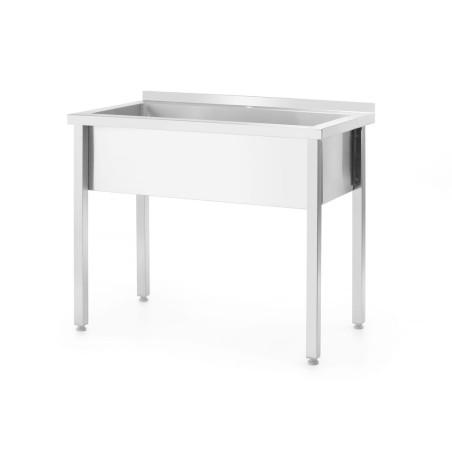 Table with single wash trough, with splashback - 2