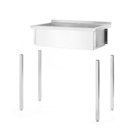 Table with single wash trough, with splashback - 4