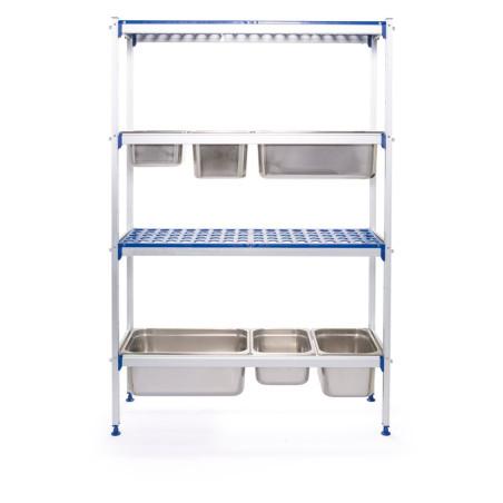 Aluminium storage rack for GN containers - 1