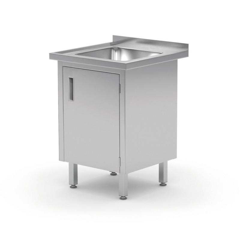 Table d’évier, avec placard - soudée,