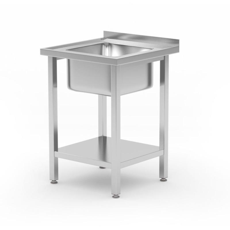 Table d’évier avec étagère, vissée