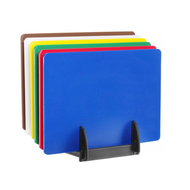 Set de 6 planches à découper HACCP avec rack