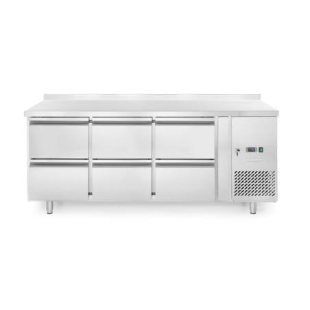 Refrigerated counter, 6 drawers - 1