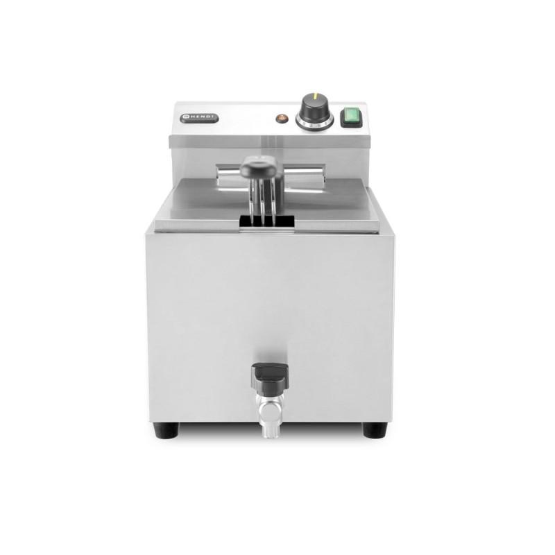 Friteuse XL avec robinet de vidange, HENDI, Profi Line, 10L, 400V/6600W, 300x585x(H)377mm