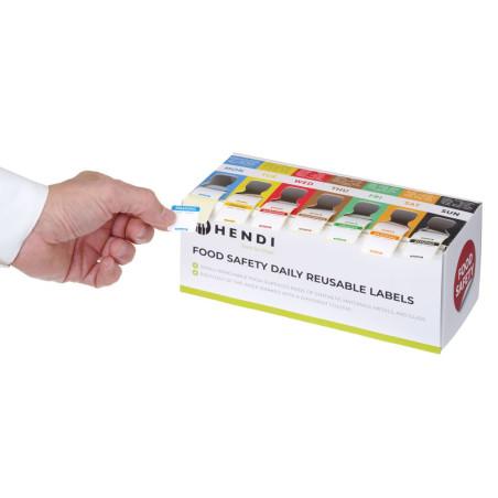 Jeu d'étiquettes de sécurité alimentaire, multi-usage, facile à retirer, avec distributeur - 2