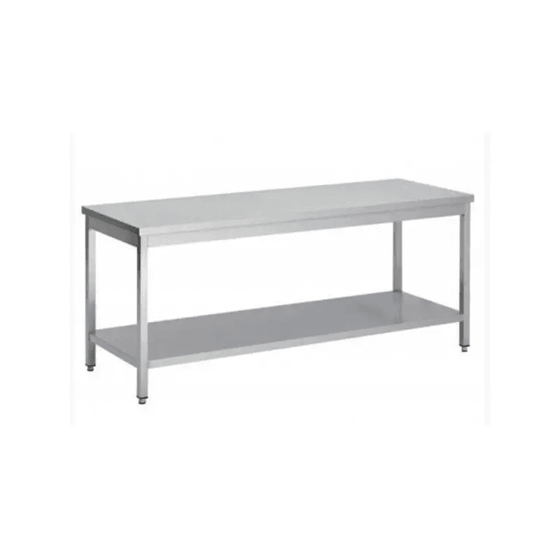Central stainless steel table