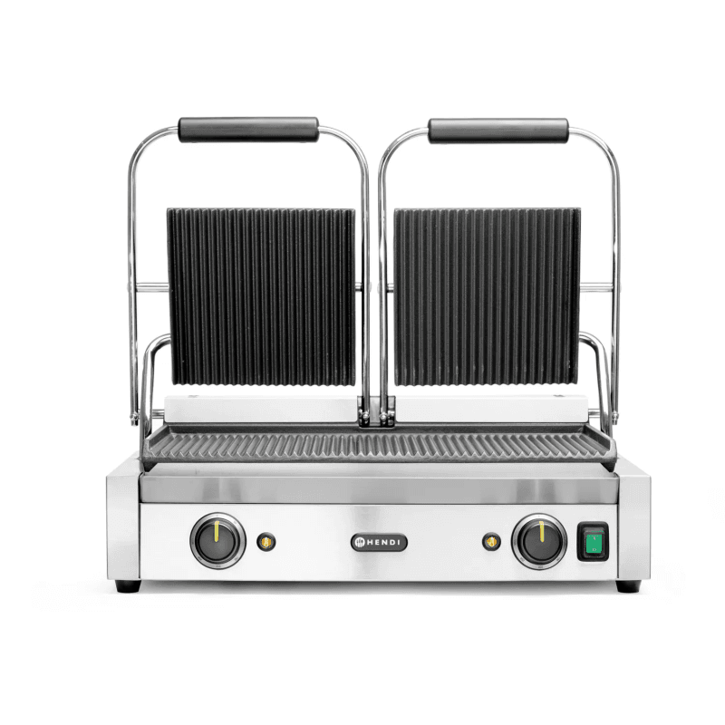 Double panini contact grill