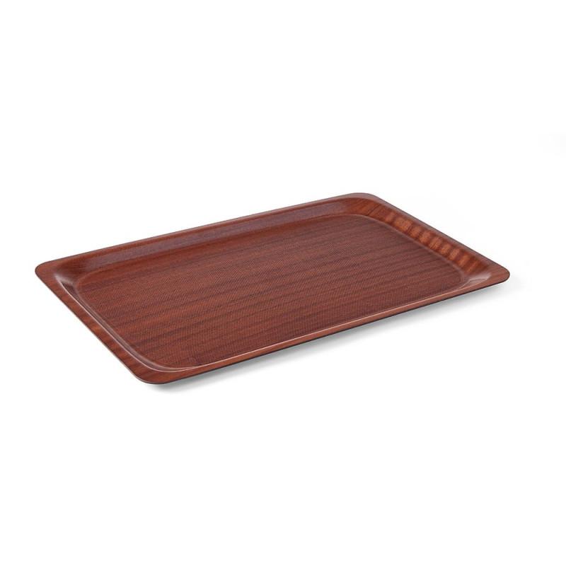 Plateau de service, rectangulaire, antidérapant, stratifié