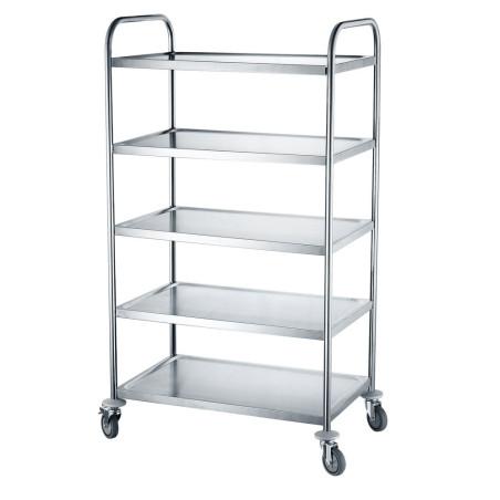 Serving trolley with 5 shelves